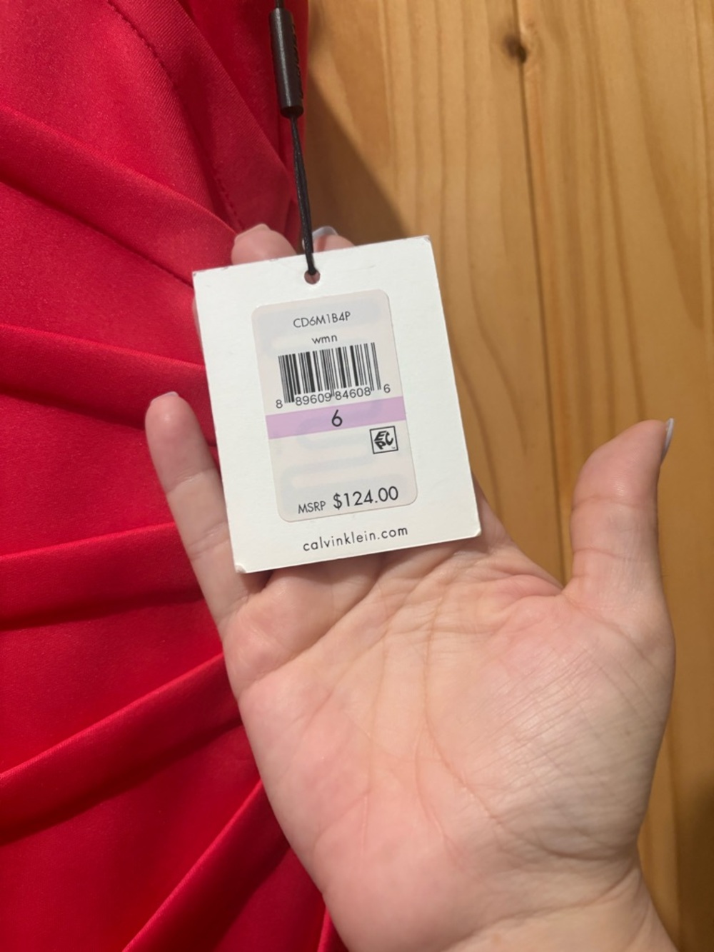 Calvin Klein Coral Dress Size 6 - Picture 4 of 4